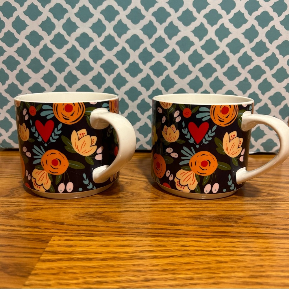 Coco & Lola Multicolored Floral Mug Set